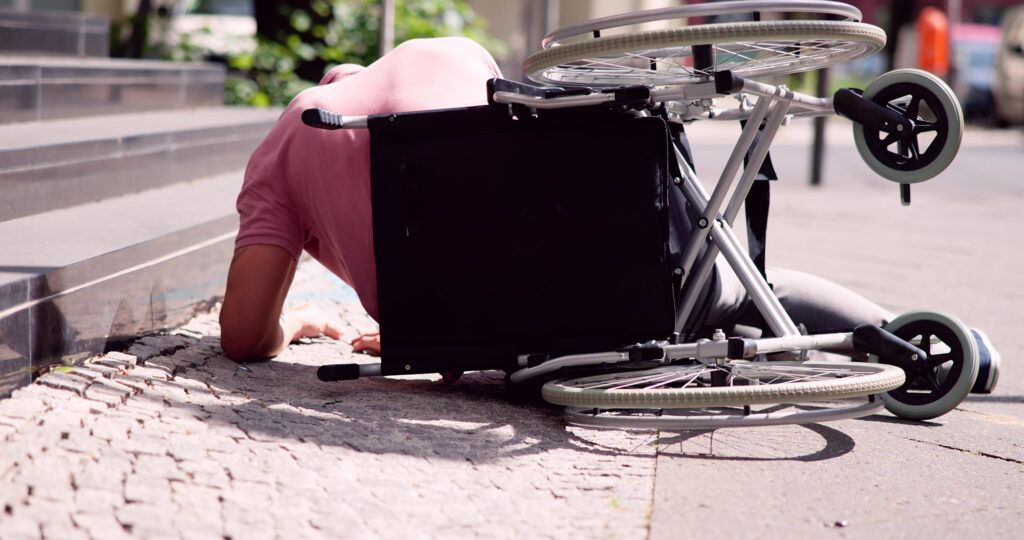Wheelchair tip over