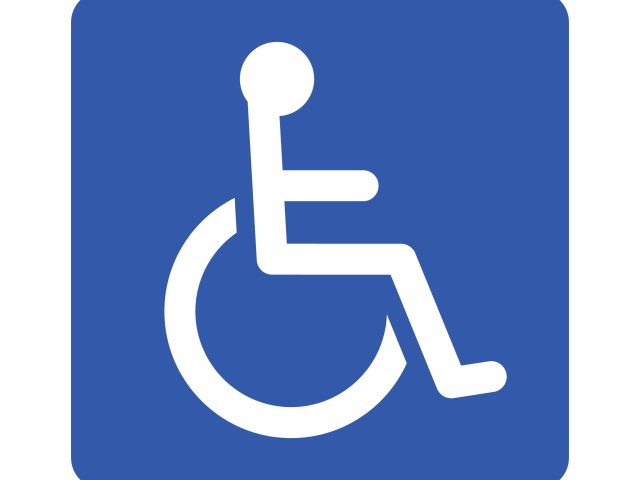 Wheelchair,,Handicapped,Or,Accessibility,Parking,Or,Access,Sign,Flat,Blue