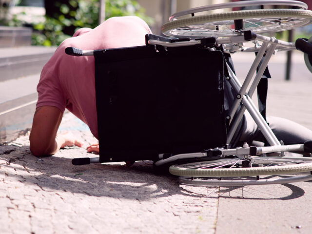 Wheelchair tip over